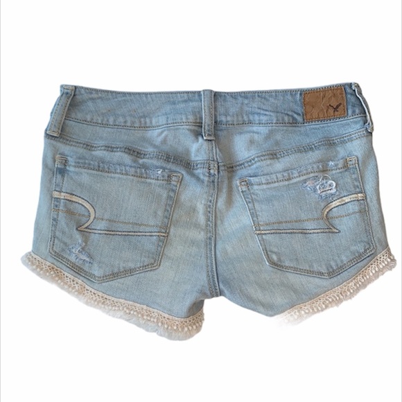 American Eagle AEO pom pom fringe distressed 2 - Picture 2 of 9